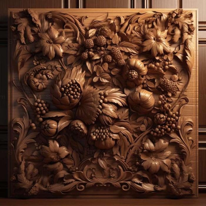 Patterns and decorations (stl furniture 4, PATTERN_1516) 3D models for cnc